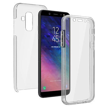 Avizar Coque Samsung Galaxy A6 Plus Protection Silicone + Arrière - Transparent