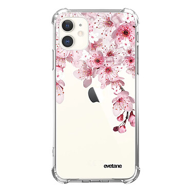 Evetane Coque iPhone 11 anti-choc souple angles renforcés transparente Motif Cerisier