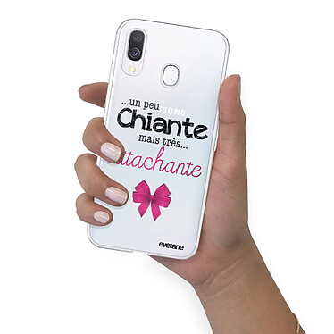 Evetane Coque Samsung Galaxy A20e 360 intégrale transparente Motif Un peu chiante tres attachante Tendance pas cher