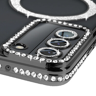 Avis Avizar Coque Diamant pour Samsung Galaxy S22 MagSafe Contour Strass Noir