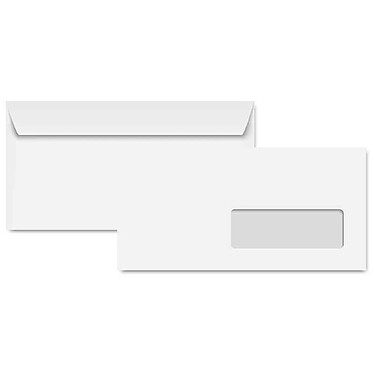 CLAIRALFA Boite de 500 Enveloppes C6, 114 x 162 mm, blanc