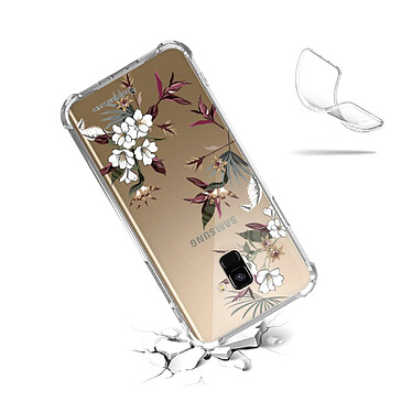 Acheter LaCoqueFrançaise Coque Samsung Galaxy A8 2018 anti-choc souple angles renforcés transparente Motif Fleurs Sauvages