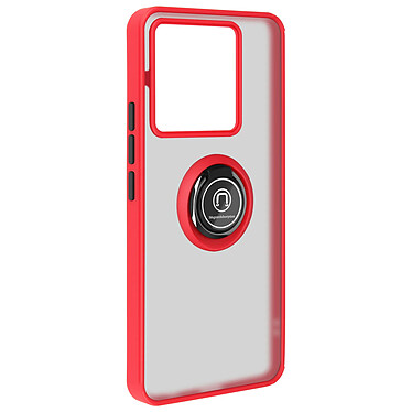 Avizar Coque pour Redmi Note 13 Pro 5G Bague Métallique Fonction Support Rouge