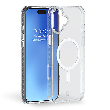 Force Case Coque pour iPhone 16 Renforcée MagSafe AIR avec Système Tryax 3M Transparent