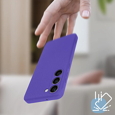 Avizar Coque pour Samsung Galaxy S23 Silicone Flexible avec Détails pointillés  violet pas cher