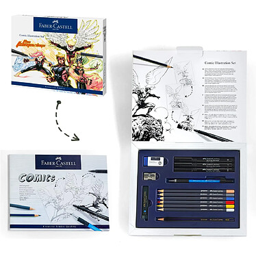 FABER-CASTELL Kit 15 Feutres PITT artist pen Comic Illustration