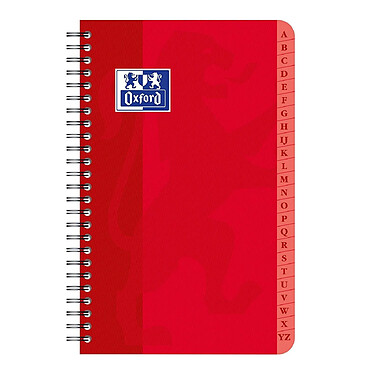 OXFORD Carnet répertoire spirale 90 x 140 mm quadrillé 100 pages 90g x 10