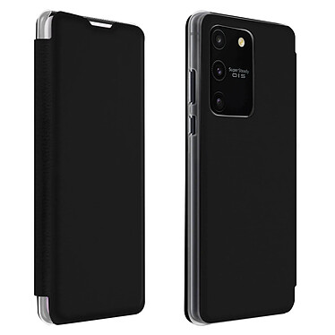 Avizar Étui Galaxy S10 Lite éco-cuir texturé Antichocs Anti-rayures Porte-carte Noir