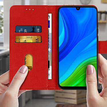 Avis Avizar Étui pour Huawei P smart 2020 Clapet Portefeuille Support Vidéo  Rouge