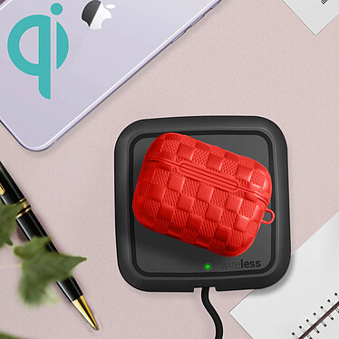 Acheter Coque AirPods Pro et Pro 2 Semi-rigide Devia Woven Pattern Series Rouge