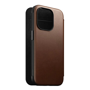 Nomad Folio Modern Cuir pour iPhone 15 Pro Marron pas cher