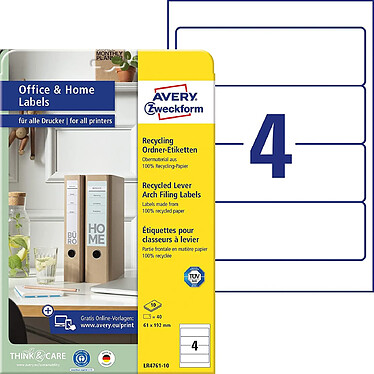 AVERY Etiquette dos classeur recyclée Home Office