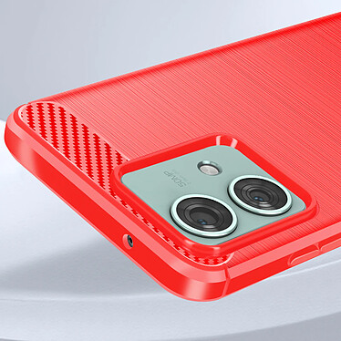 Acheter Avizar Coque pour Motorola Edge 40 Neo Effet Carbone Silicone Flexible Antichoc  Rouge