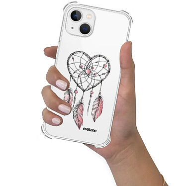 Evetane Coque iPhone 13 Mini anti-choc souple angles renforcés transparente Motif Attrape coeur pas cher