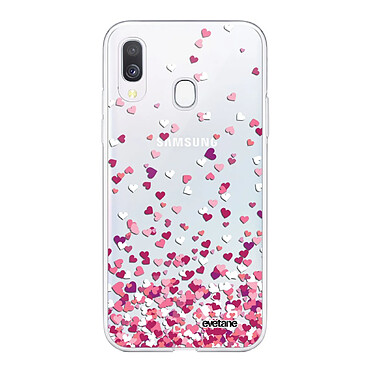 Evetane Coque Samsung Galaxy A20e 360 intégrale transparente Motif Confettis De Coeur Tendance