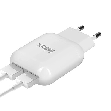 Acheter Inkax Chargeur secteur 2x ports USB 2.1A + 1.0A Recharge Rapide  Blanc