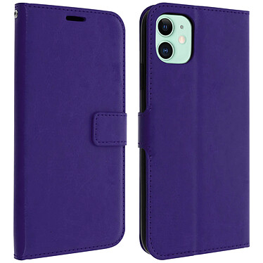 Avizar Housse Apple iPhone 11 Étui Porte carte Support Vidéo Vintage Violet