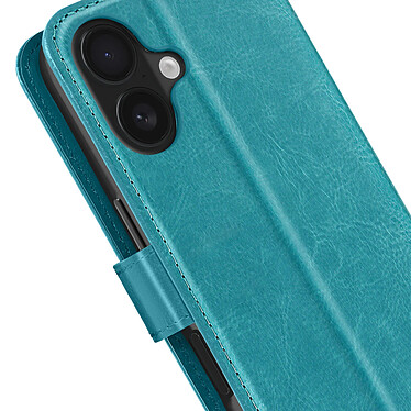 Acheter Mayaxess Étui pour iPhone 16 Plus Portefeuille avec Dragonne Turquoise