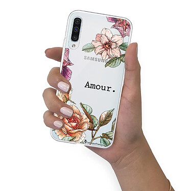 LaCoqueFrançaise Coque Samsung Galaxy A50 360 intégrale transparente Motif Amour en fleurs Tendance pas cher