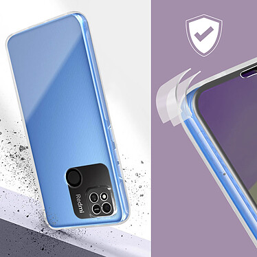 Avis Avizar Coque pour Xiaomi Redmi 10A Intégrale Arrière Rigide Transparent et Avant Souple  Transparent