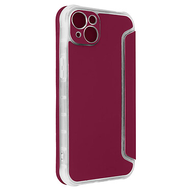 Avizar Etui pour iPhone 14 Clapet Magnétique avec Porte Carte  bordeaux