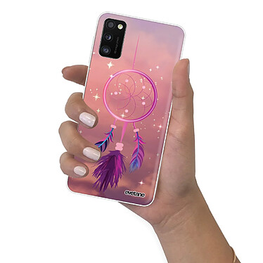 Evetane Coque Samsung Galaxy A41 360 intégrale transparente Motif Attrape rêve rose Tendance pas cher