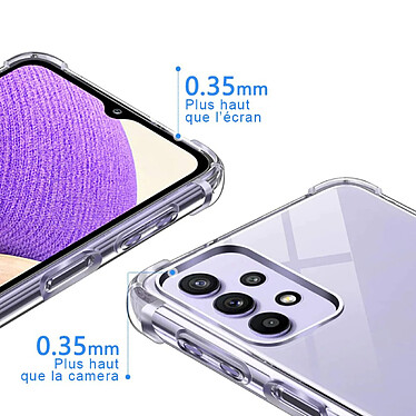 Evetane Coque Samsung Galaxy A52 Anti-Chocs avec Bords Renforcés en silicone transparente Motif pas cher