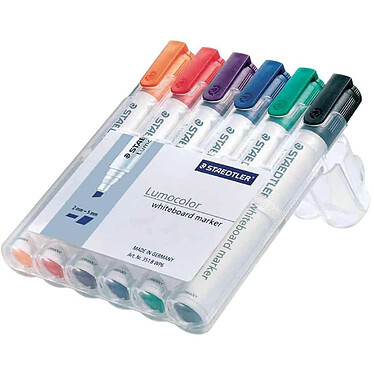 STAEDTLER étui de 6 marqueurs tableau blanc Lumocolor 351B