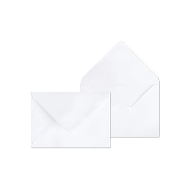 CLAIREFONTAINE Boite de 500 Enveloppes gommées 120x176 90g Blanc