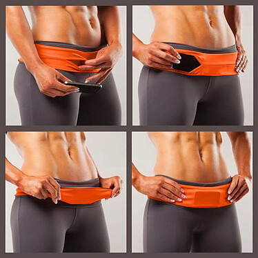 Avis Avizar Ceinture de Sport Smartphone Extensible taille XL (89 cm) orange