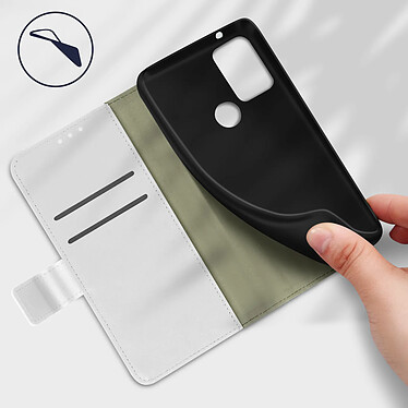 Avis Avizar Housse Motorola Moto G50 Aspect Grainé Folio Stand Vidéo Blanc