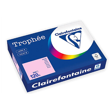 CLAIREFONTAINE Ramette Papier FSC A4 120g 250 Feuilles ROSE