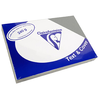 CLAIREFONTAINE Paquet 100 Couvertures reliure Text&Cover 240g A4 210x297 mm Gris ardoise