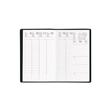 EXDI Agenda Semainier CALYPSO 10 x15 cm 1S / 2P Noir x 50