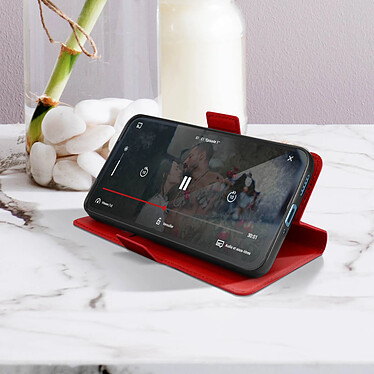 Avis Avizar Étui pour Xiaomi Redmi Note 12 4G et 5G Ultra-fin Double Languette Magnétique  rouge