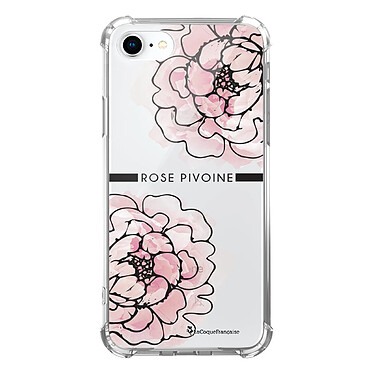 LaCoqueFrançaise Coque iPhone 7/8/ iPhone SE 2020 anti-choc souple angles renforcés transparente Motif Rose Pivoine