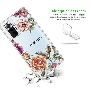 Avis LaCoqueFrançaise Coque Xiaomi Redmi Note 10 Pro 360 intégrale transparente Motif Amour en fleurs Tendance