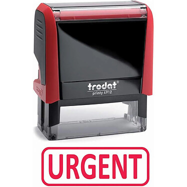 TRODAT Tampon X-print 4912 Formule Commerciale Texte + Picto 'URGENT' Rouge