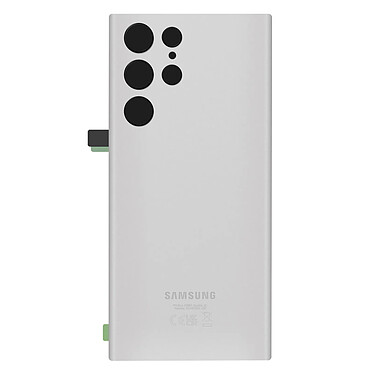 Clappio Vitre arrière de remplacement pour Samsung Galaxy S22 Ultra Blanc