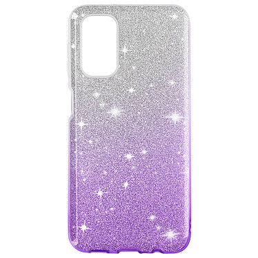 Avizar Coque pour Samsung Galaxy A13 5G et A04s Paillette Silicone Semi rigide  Transparent et violet