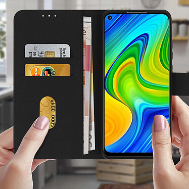 Avis Avizar Étui Xiaomi Redmi Note 9 Housse Intégrale Porte-carte Fonction Support noir