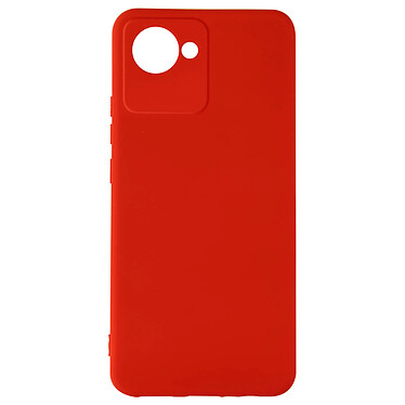 Avizar Coque pour Realme C30 Silicone Semi-rigide Finition Soft-touch  rouge