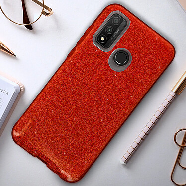 Avis Avizar Coque Huawei P smart 2020 Paillette Amovible Silicone Semi-rigide Rouge