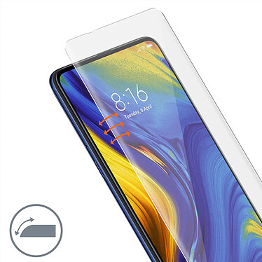 Muvit Film pour Xiaomi Mi Mix 3 Verre trempé 9H Bords Incurvés Ultra-fin  Transparent pas cher