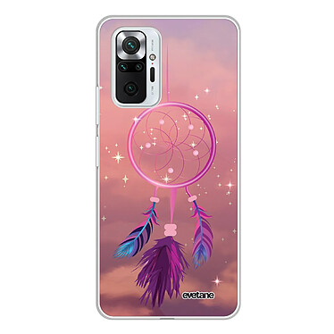 Evetane Coque Xiaomi Redmi Note 10 Pro 360 intégrale transparente Motif Attrape rêve rose Tendance