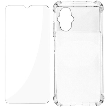 Avizar Pack Protection pour Xiaomi Poco M5 Coque Renforcée + Verre Trempé  Transparent