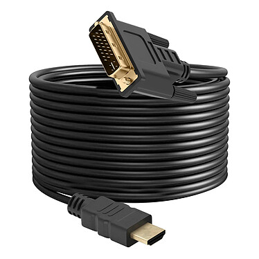 Avizar Câble Vidéo 10m  : HDMI mâle vers DVI mâle, Full HD 1080p