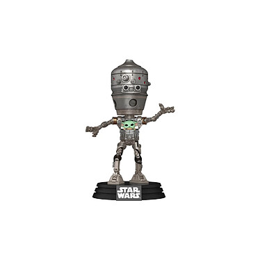 Star Wars : The Mandalorian - Figurine POP! Deluxe bobblehead IG-12 avec Grogu 17 cm