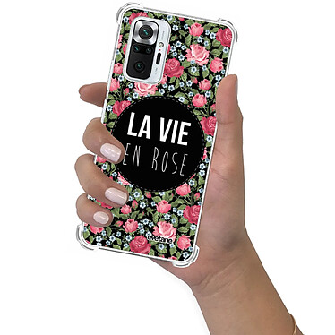 Evetane Coque Xiaomi Redmi Note 10 Pro anti-choc souple angles renforcés transparente Motif La Vie en Rose pas cher