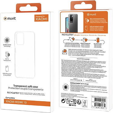 Avis Muvit Coque pour Xiaomi Redmi 10 RECYCLETEK SOUPLE Transparent